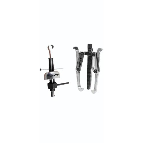 In Out Bearing Puller - Stainless Steel, 4 Inch Manual Operation, Silver Color, Three Jaws for Industrial Usage
