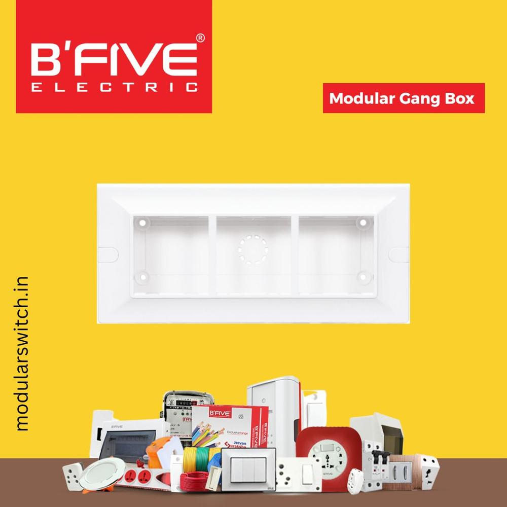 Modular Gang Box Grace Series - Color: White