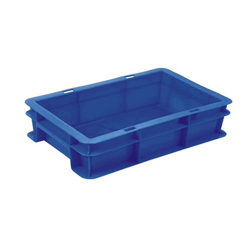 ABS Plastic Industrial Crates - 5Ltr, 400 x 300 x 065mm | Blue, 2-Way Handlift Design for Easy Handling