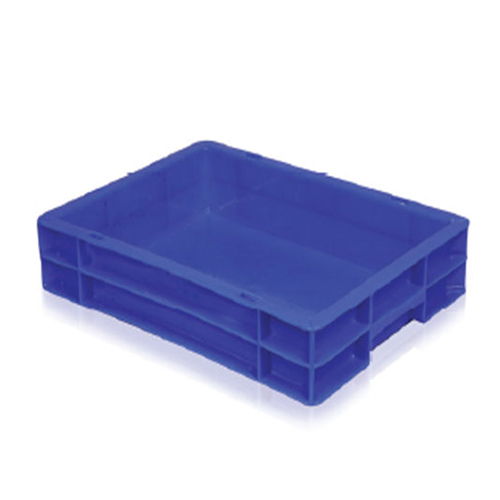 Industrial Crates - ABS Plastic, 400 x 300 x 080mm Dimensions, 6Ltr Capacity, Vibrant Blue Color, 4-Way Handlift Feature for Easy Maneuvering