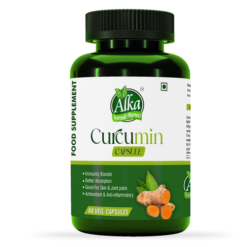 Curcumin Extract Veg Capsules Age Group: For Adults