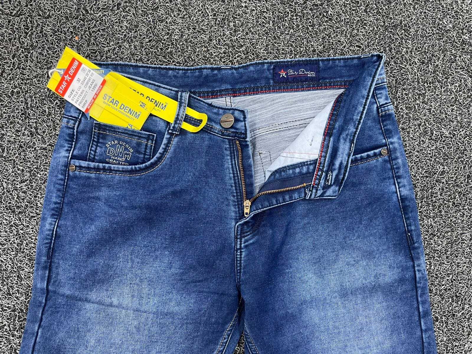 Knitting Jeans - Denim, 40 Inch Length, Narrow Fit | Dark Blue, Summer Style For Men, Available In Waist Sizes 28-30-32-34-36, 700gm Gsm