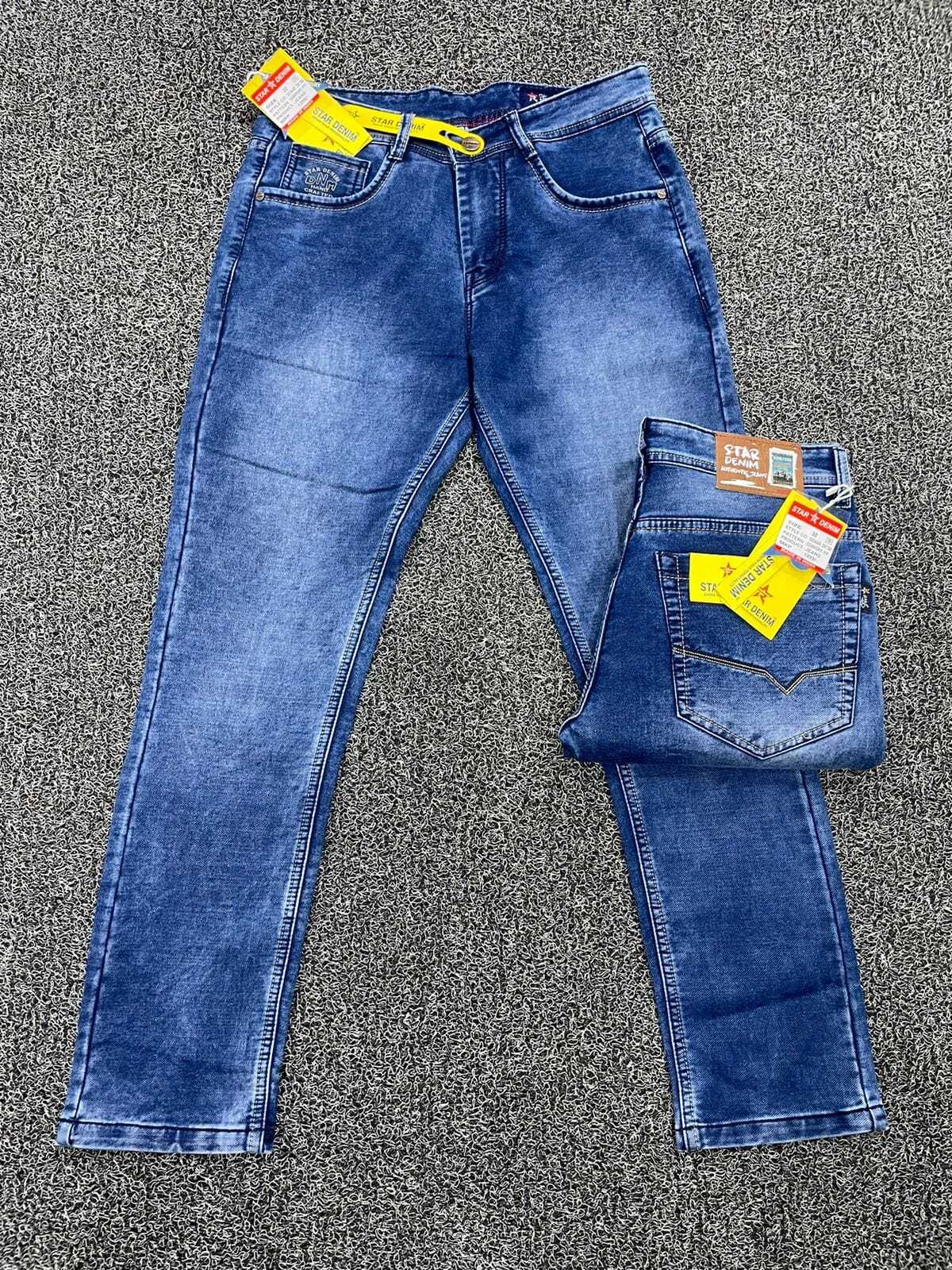 Knitting Jeans - Denim, 40 Inch Length, Narrow Fit | Dark Blue, Summer Style For Men, Available In Waist Sizes 28-30-32-34-36, 700gm Gsm