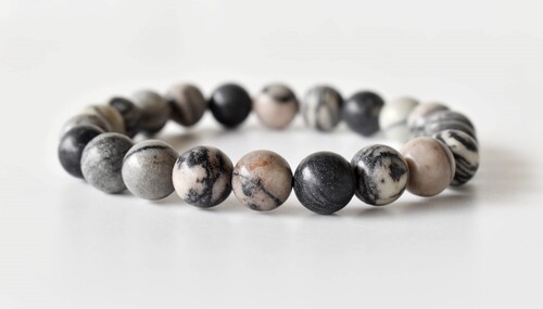Picasso Jasper Bracelet - Natural Gemstones, 4mm-10mm Bead Size, 7-7.5 Inch Length, Round Shape, Ideal for Stylish Accessories