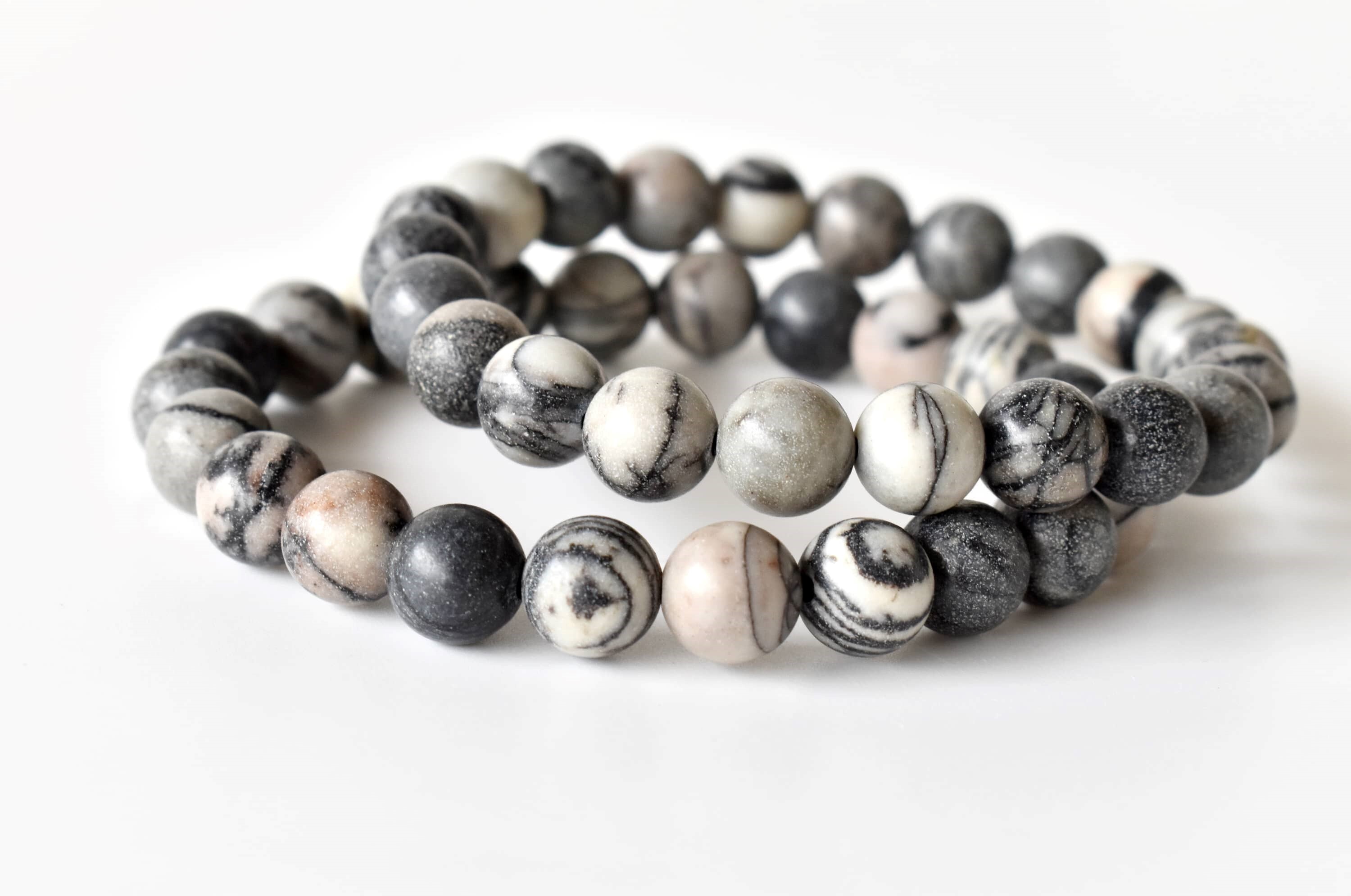 Picasso Jasper Bracelet - Natural Gemstones 4mm-10mm Bead Size 7-7.5 Inch Length Round Shape Ideal For Stylish Accessories