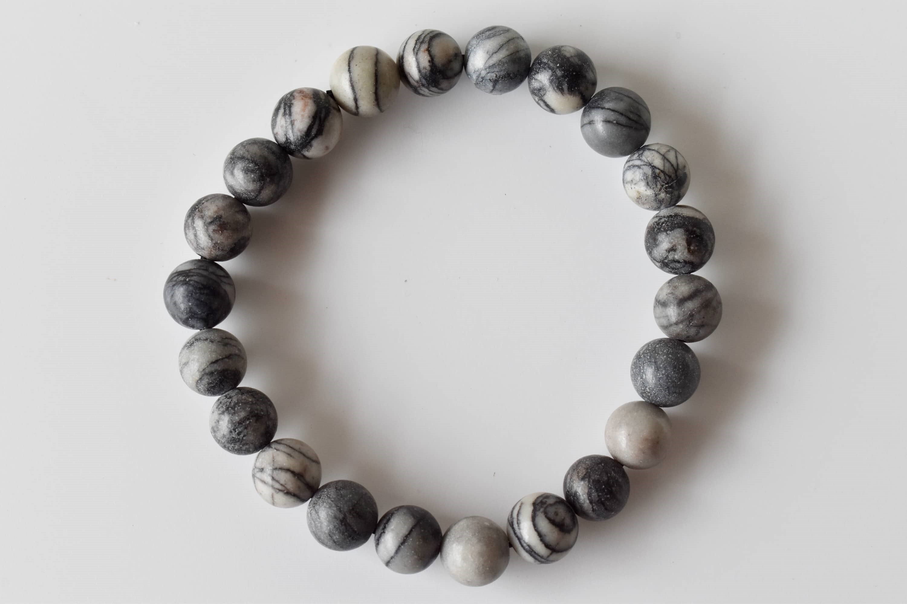 Picasso Jasper Bracelet - Natural Gemstones 4mm-10mm Bead Size 7-7.5 Inch Length Round Shape Ideal For Stylish Accessories