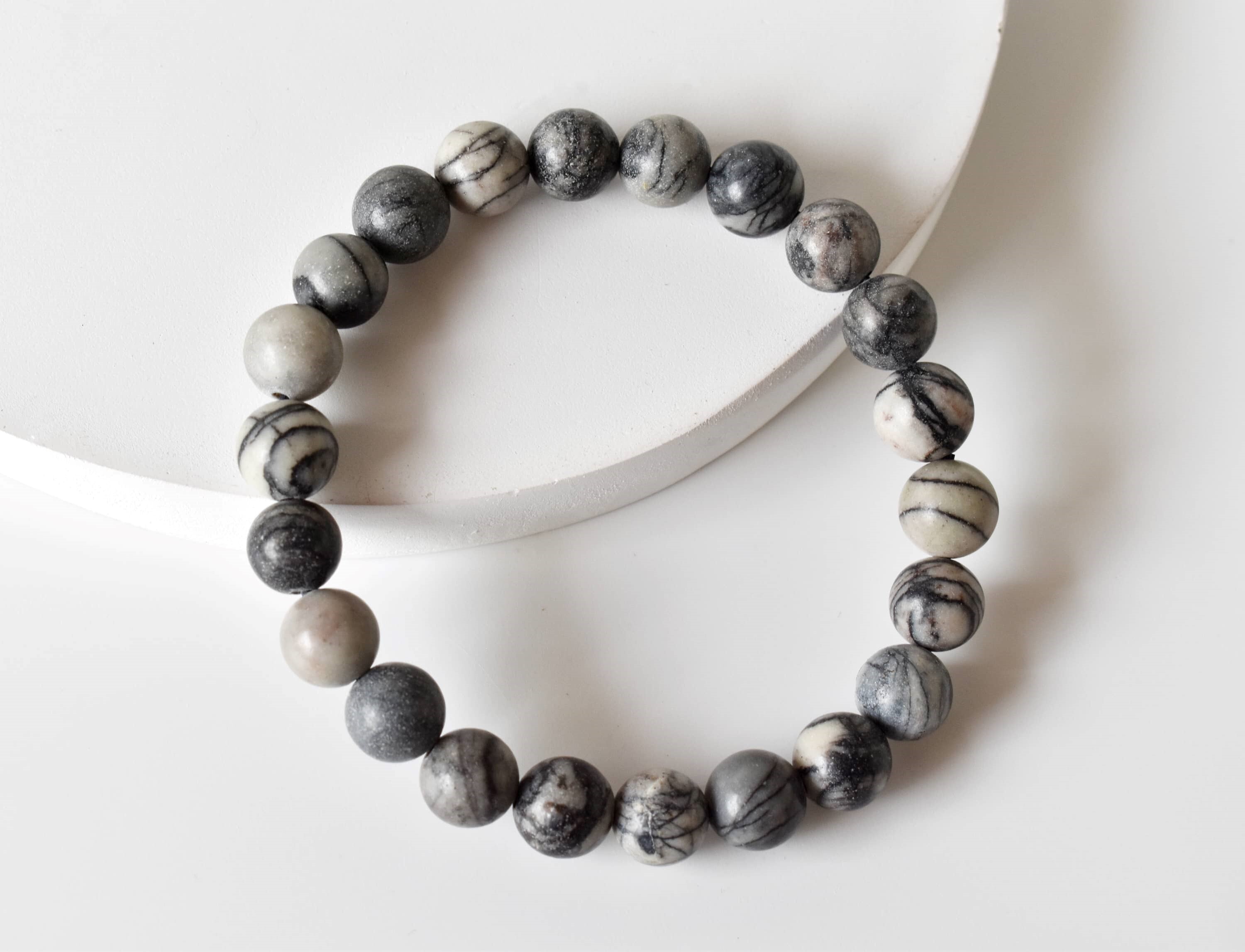 Picasso Jasper Bracelet - Natural Gemstones 4mm-10mm Bead Size 7-7.5 Inch Length Round Shape Ideal For Stylish Accessories