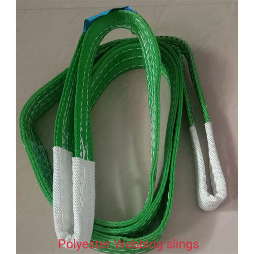 Green Polyester Webbing Slings - Application: Industrial Lifting