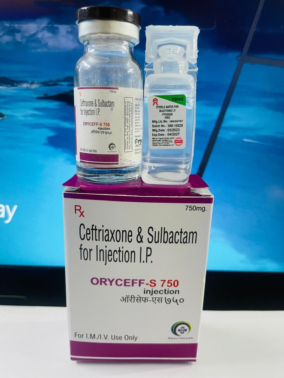 Ceftriaxone Sulbactam 750mg - Injection For Bacterial Infections | Bactericidal, Broad Spectrum, Stable, Synergistic, Versatile