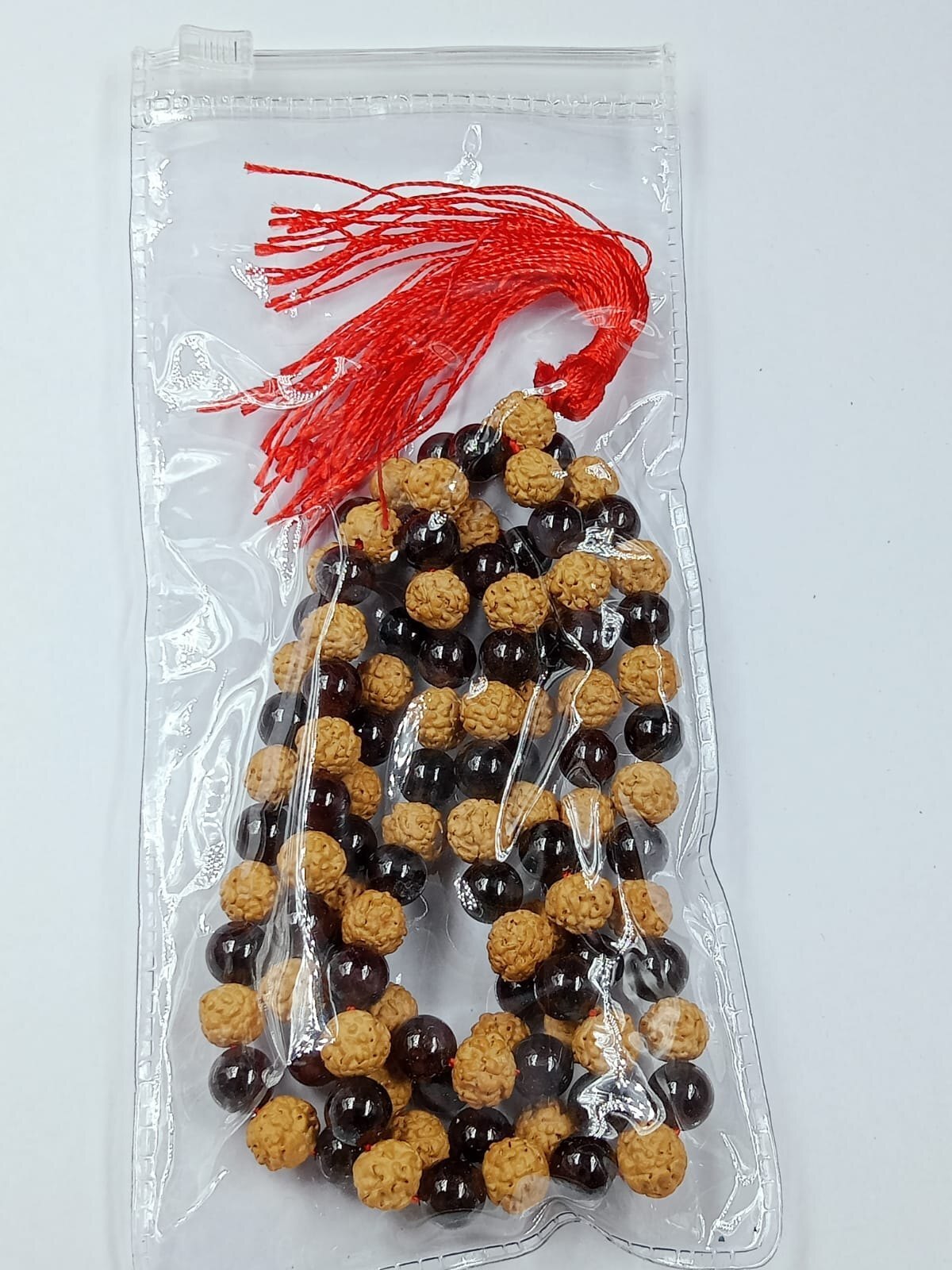 Rudraksha And Garnet Mala - Occasion: Religious