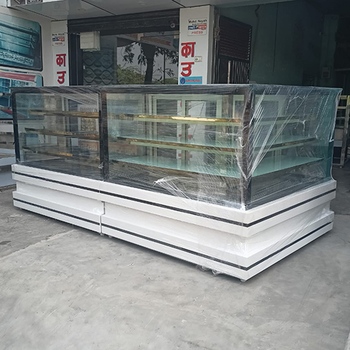 Fcc04 आयताकार केक और मिठाई प्रदर्शन काउंटर