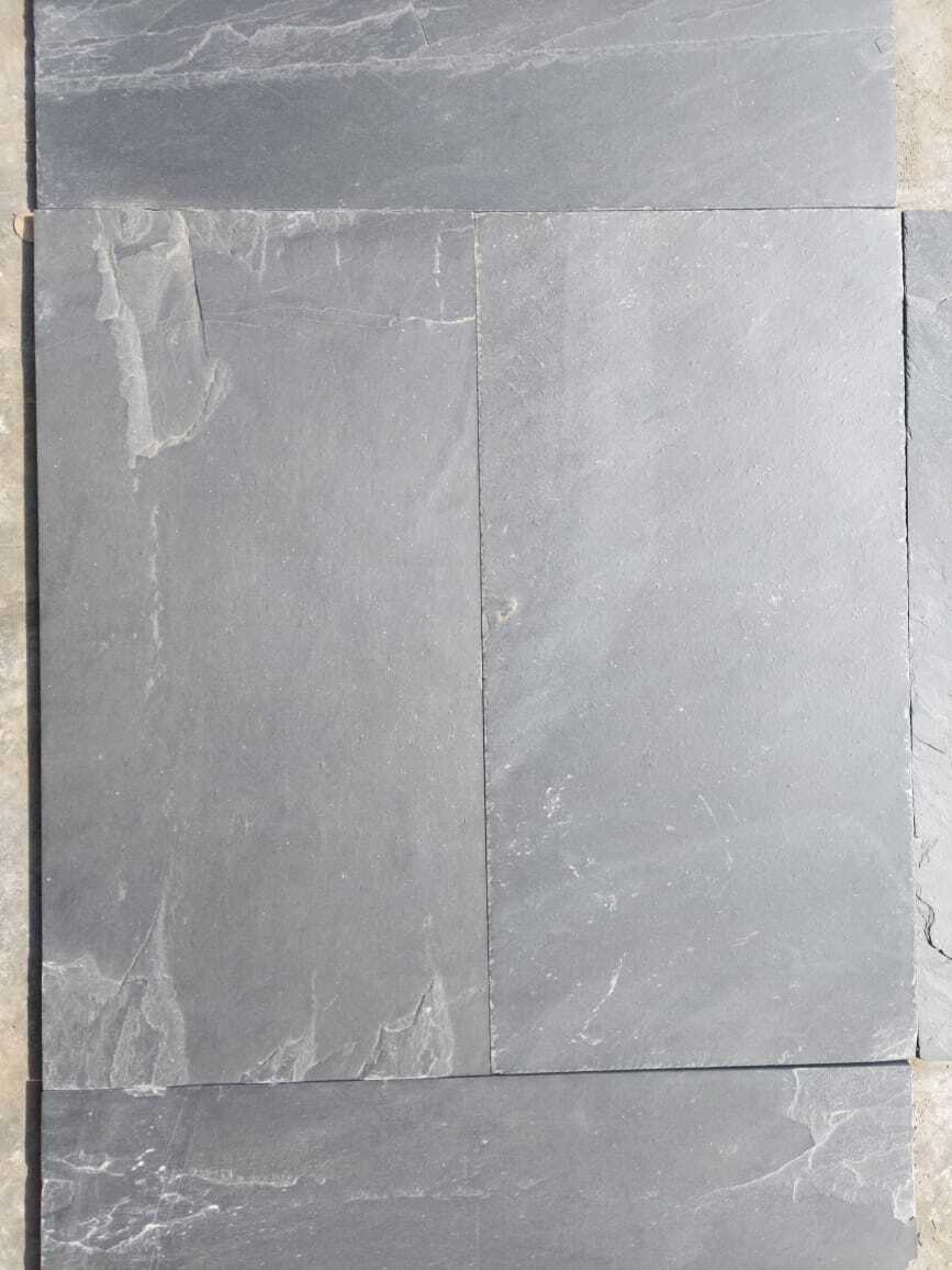 Indian Jak Black Natural Slate Stone - Size: 300x300mm