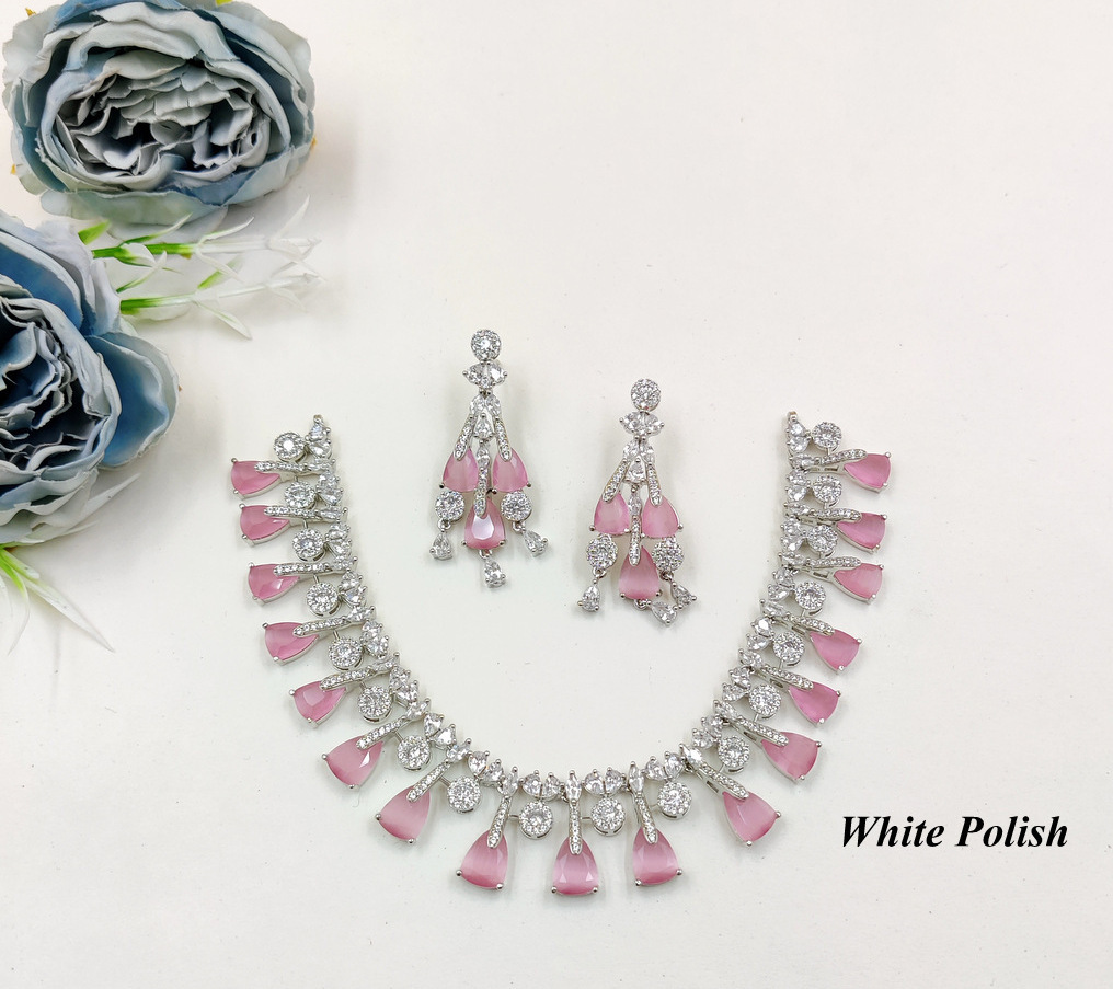 Charming American Diamond Necklace Set