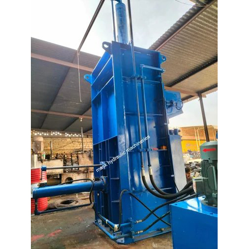 Plastic Bottles Hydraulic Baling Machine - Color: Blue