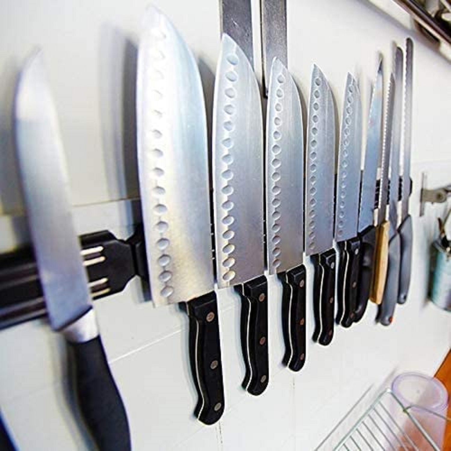 Magnetic Knife Holder Bar - Color: Black