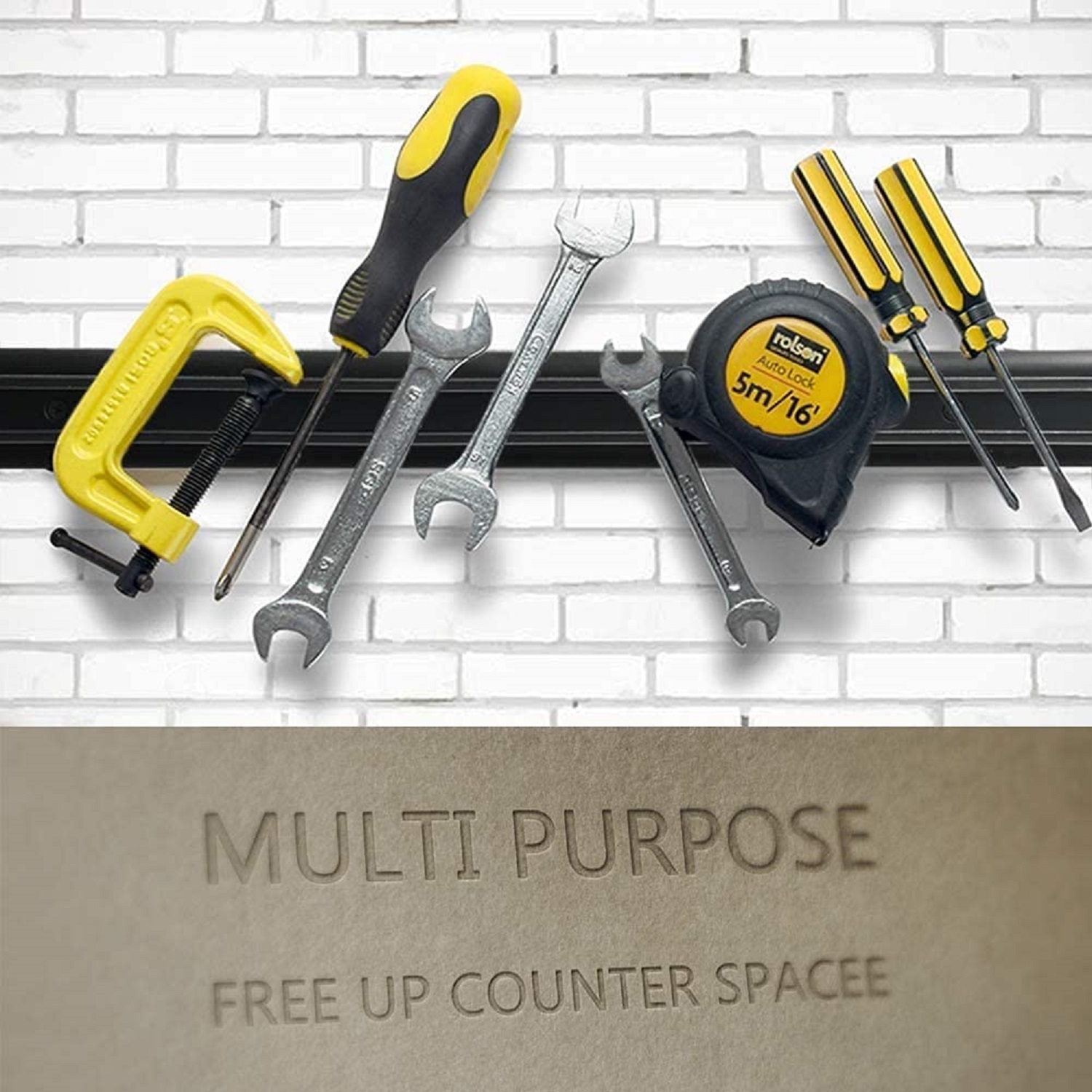 Magnetic Knife Holder Bar - Color: Black