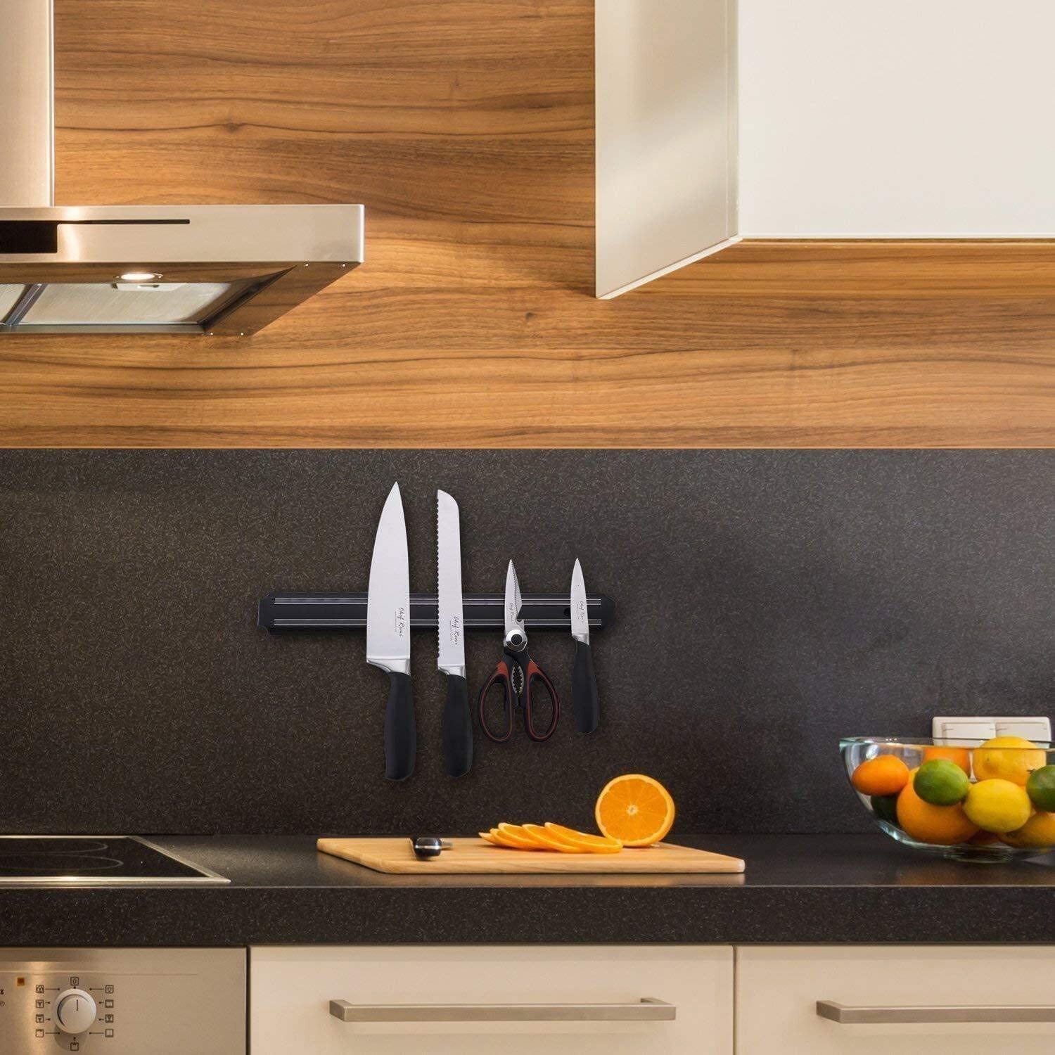 Magnetic Knife Holder Bar - Color: Black