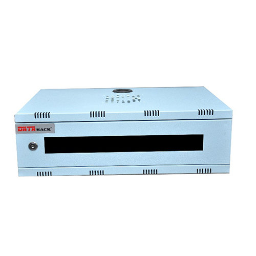 DVR RACK - Steel, 2U Size, 550mm Width x 400mm Depth | Lockable Toughened Glass Door, Adjustable 19" Mounting, Vented Cooling Provisions