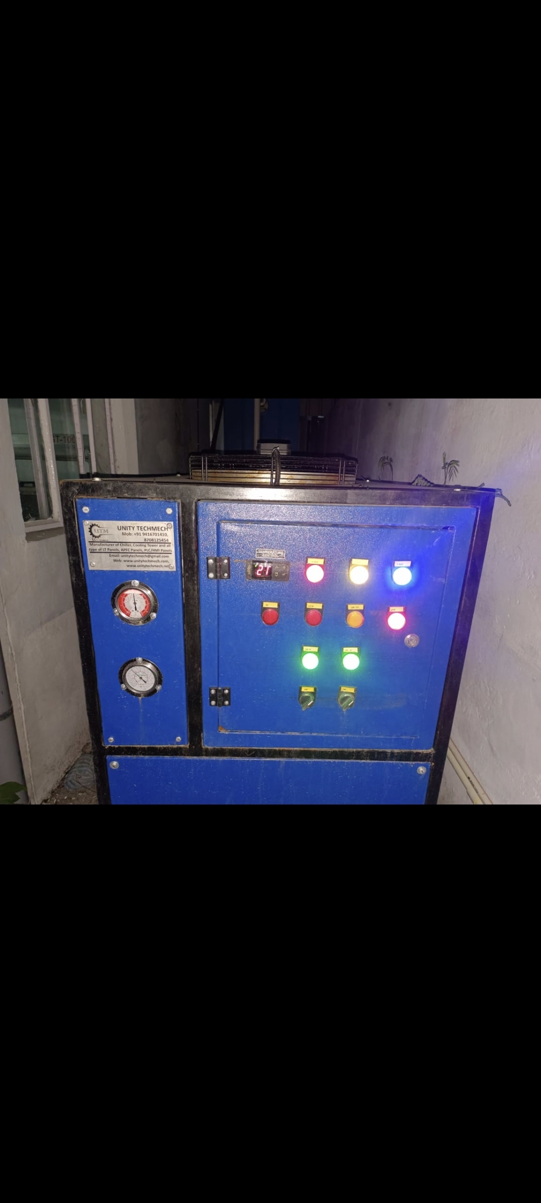 Air Cooled Chiller - Steel, 1000x800x1500 Mm | 5-10 Kw Cooling Capacity, R410a Refrigerant, 380v 50hz Power Supply, 300 Kg Weight