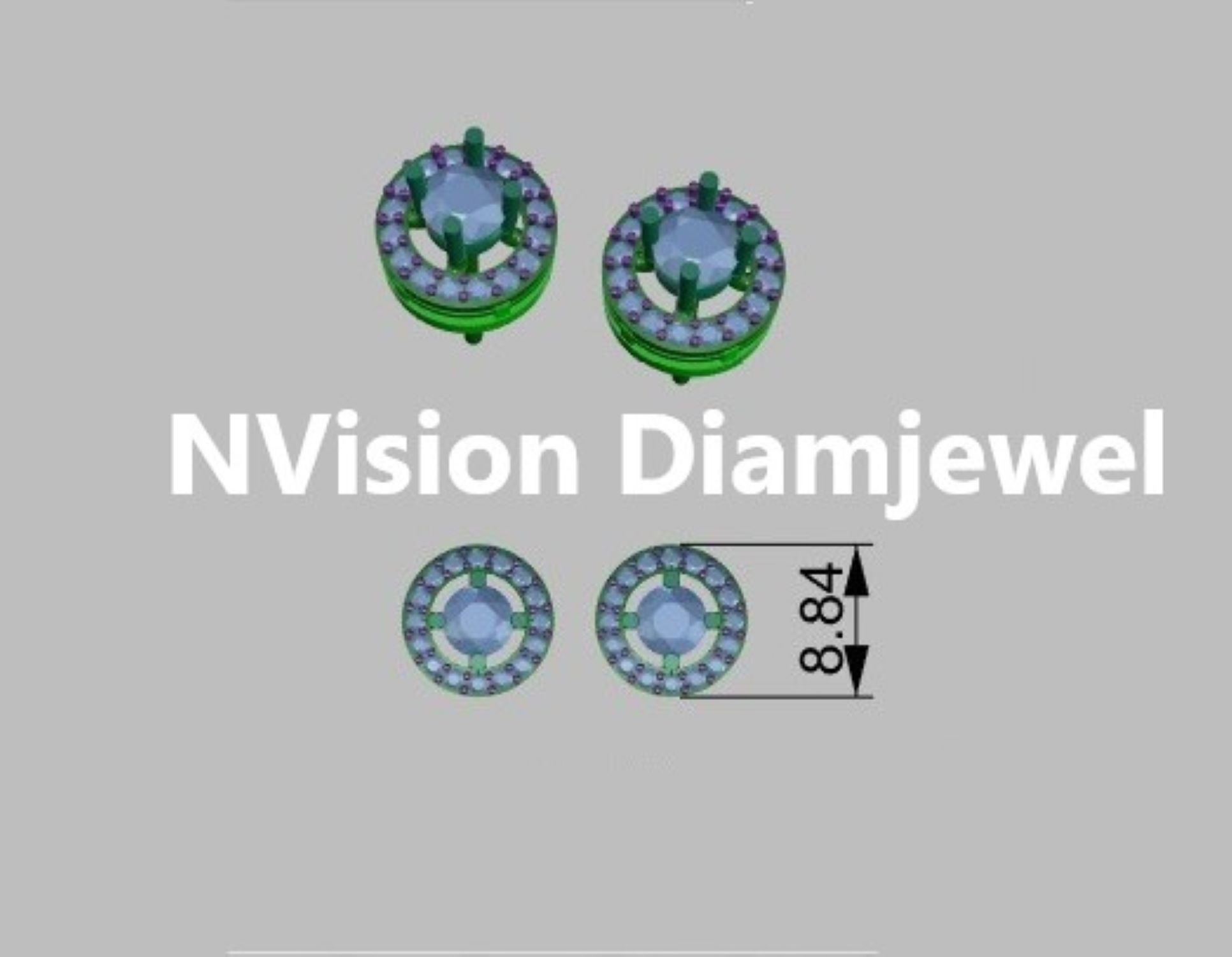 Celestial Halomesmerizing Solitaire Natural Diamonda Studs - Diamond Carat Weight: 0.92 Carat