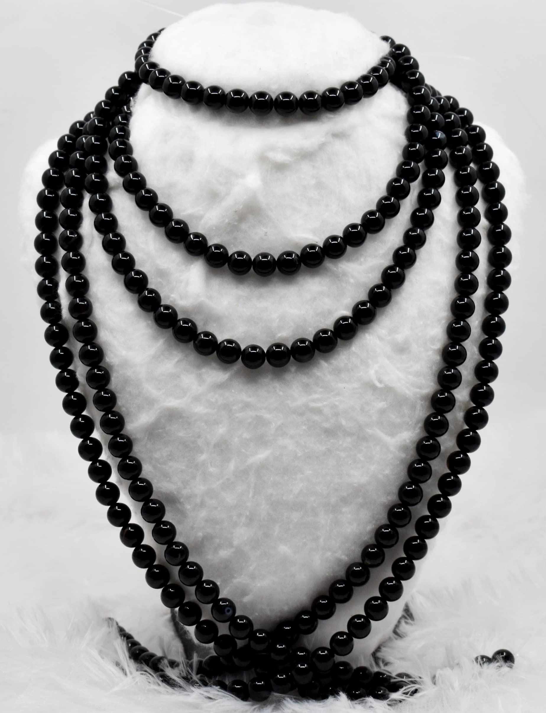 Black Onyx Beads - 14.5 Inches Polished Round Gemstone Beads In 4mm To 16mm Sizes 100% Natural And Unique