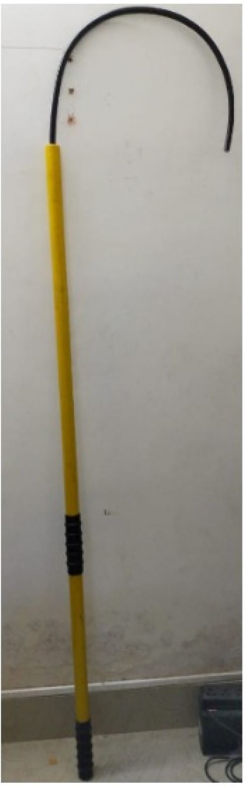 Electrical Rescue Hook - Fiberglass Epoxy 6 Ft Length Yellow Color | Insulated Design For High Voltage Safety Up To 45 Kv Capacity
