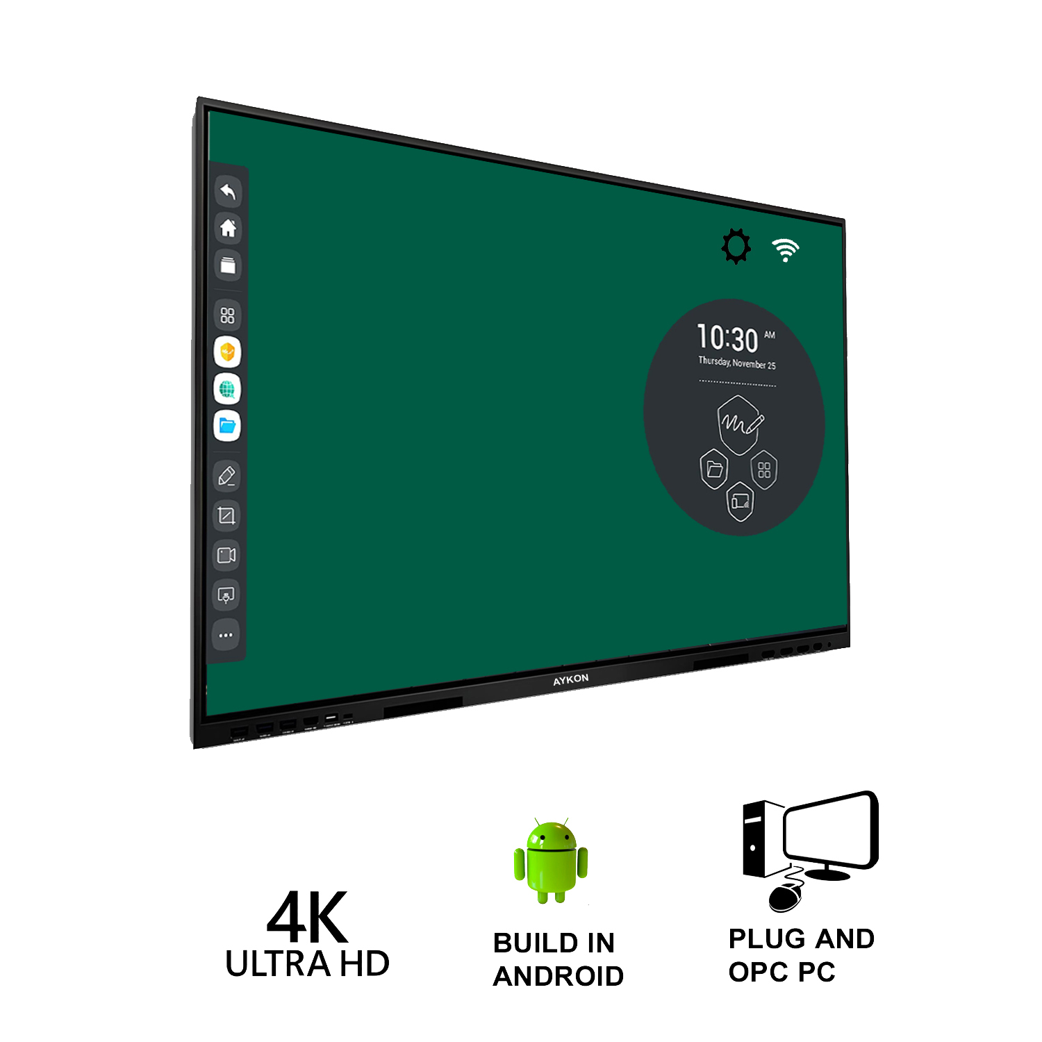 Interactive Flat Panel 86 Inch Camera - Color: Black