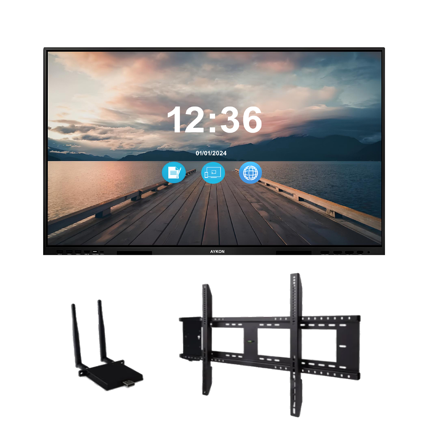 Interactive Flat Panel 86 Inch Camera - Color: Black