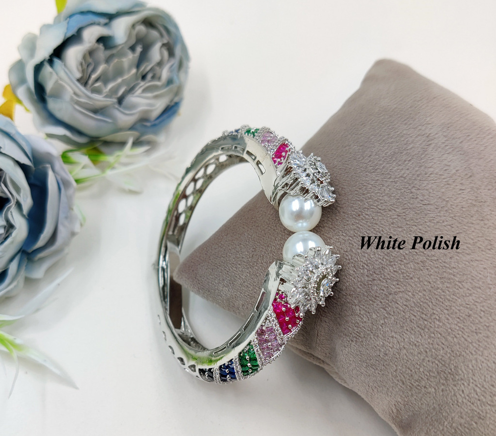 Pearl American Diamond Bracelet - Gender: Women