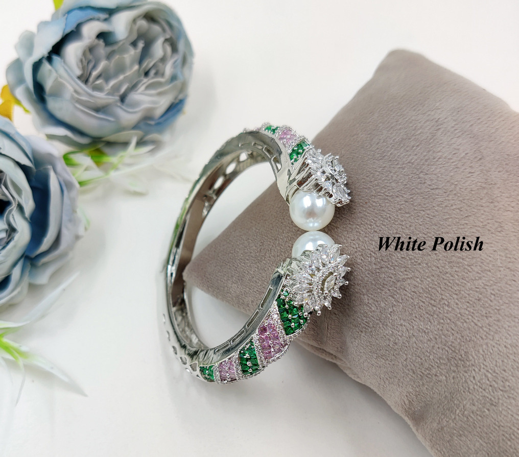 Pearl American Diamond Bracelet - Gender: Women