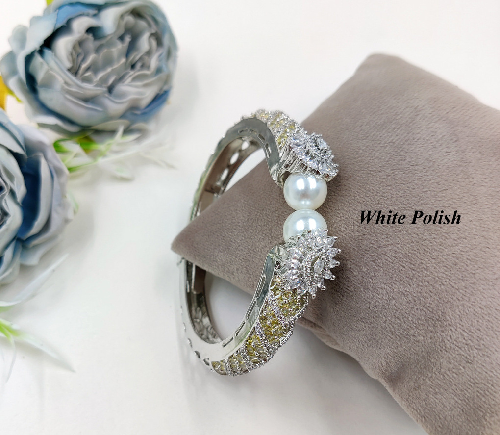 Pearl American Diamond Bracelet - Gender: Women