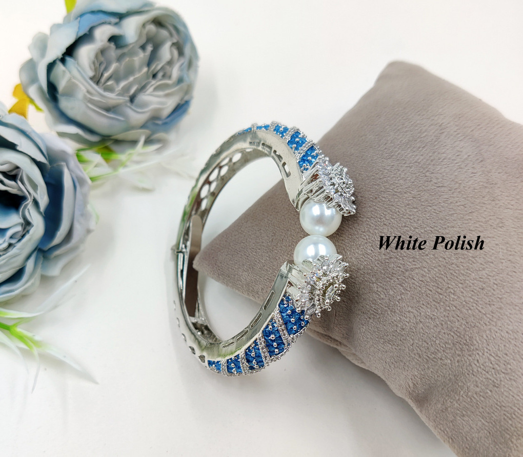 Pearl American Diamond Bracelet - Gender: Women