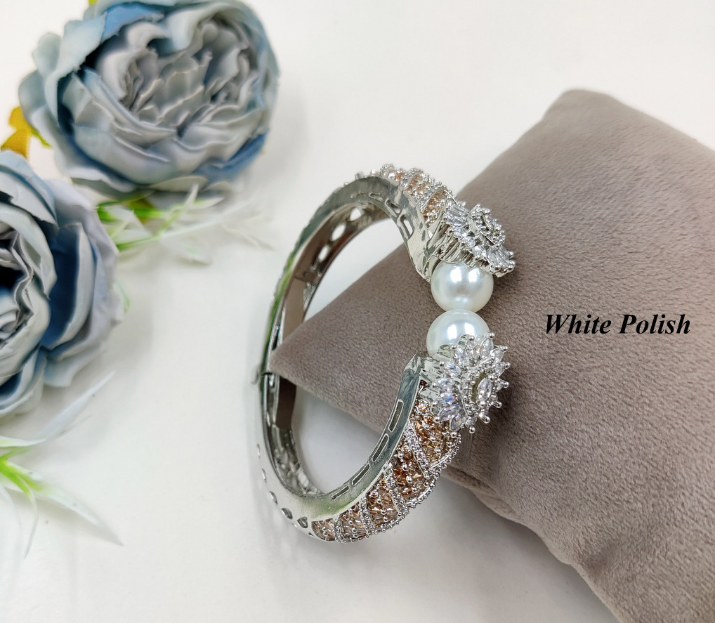 Pearl American Diamond Bracelet - Gender: Women