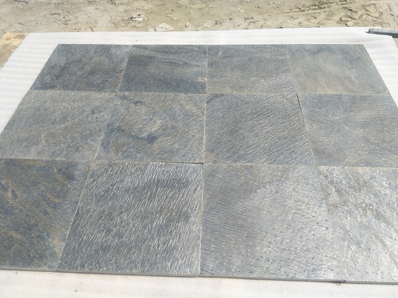 Deoli Green Quartzite Polished Honed Slate - Size: 10x10