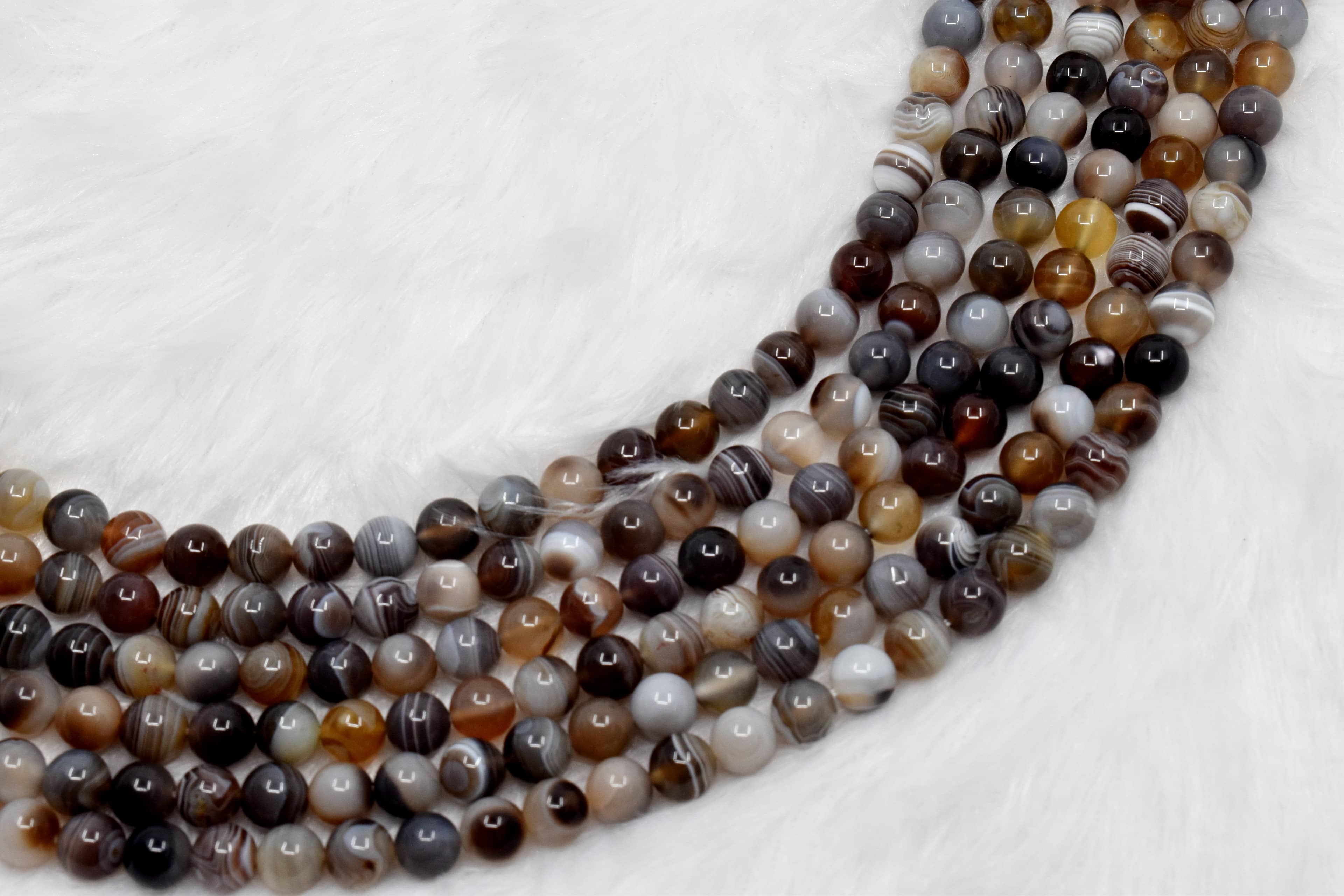 8mm Botswana Agate Beads, Gemstone Beads For Necklace ,Crystal Beads Jewelry