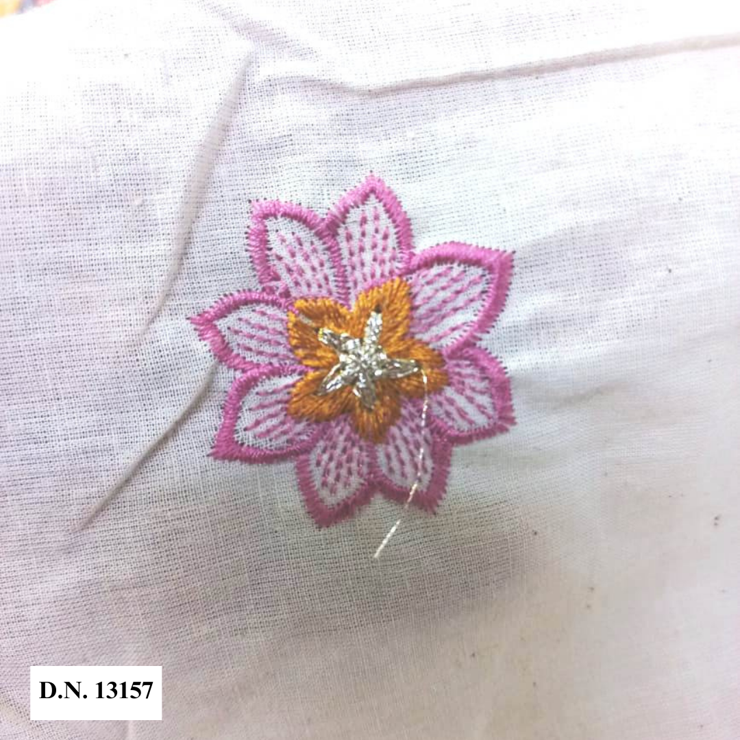 Kora Cotton Purple Color Floral Buti Design