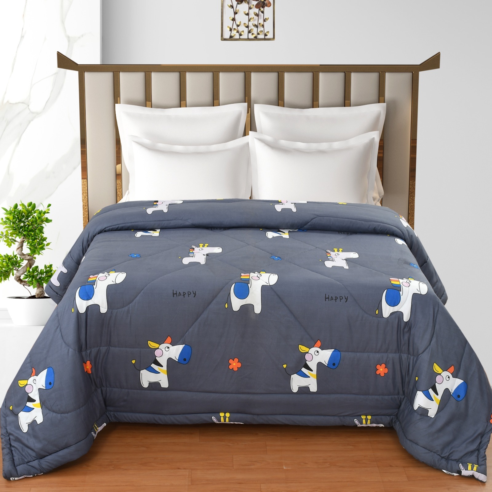 Cartoon Print Comforter Set Application: Household