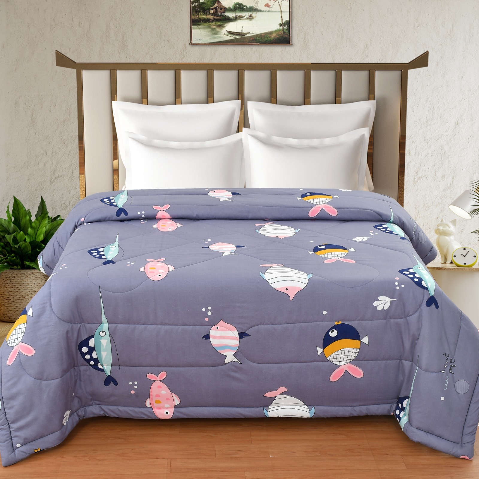 Cartoon Print Comforter Set Application: Household