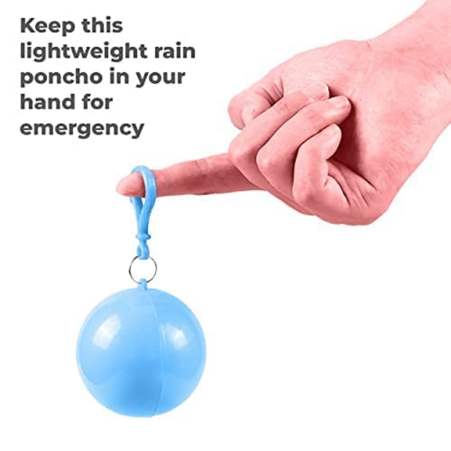 Disposable Ball Shape Raincoat - Waterproof Poncho, Compact 6-inch Ball Design | Hand Wash Only, Portable With Carabiner For Easy Carrying