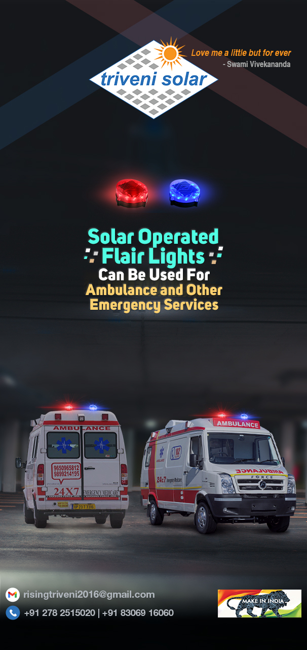 Various Colour Solar Flair Light For Ambulance