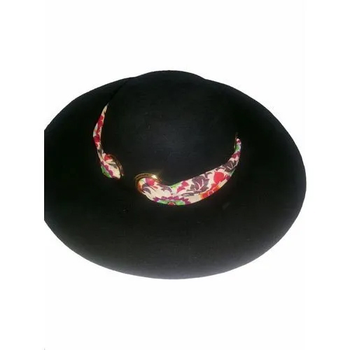 Men Black Hat Design Type: Customized