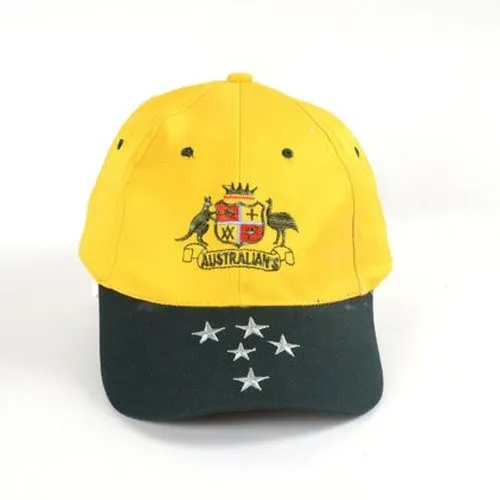 Yellow Men Cotton Printed Cap