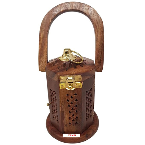 Lantern Shape Incense Holder - High-quality Wood, Various Sizes, Customizable Colors | Antique Imitation Style, Hand-carved Elegance