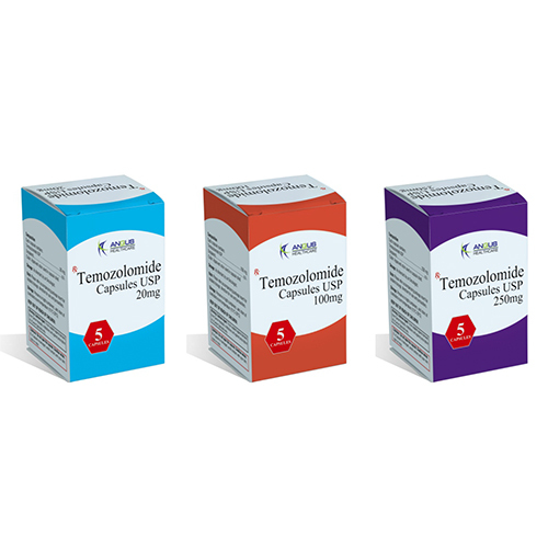 टेमोज़ोलोमाइड 250mg कैप्सूल - 250mg खुराक, ब्रेन कैंसर से पीड़ित वयस्क रोगियों के लिए कीमोथेरेपी दवा | 5 या 10 कैप्सूल का ब्लिस्टर पैक, 25°C से नीचे स्टोर करें