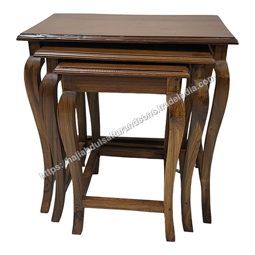 Painted Wooden Nesting Table