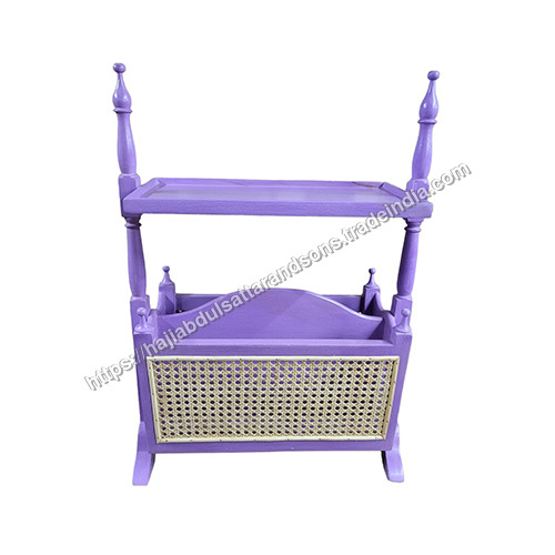 Rattan Magazine Rack - Artwork: Painted