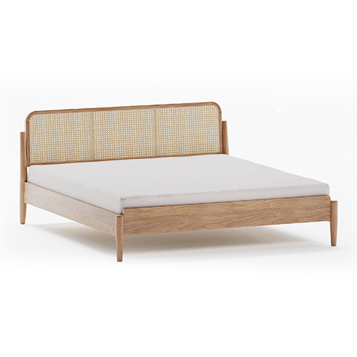 Rattan Double Bed - Size: As Per Need