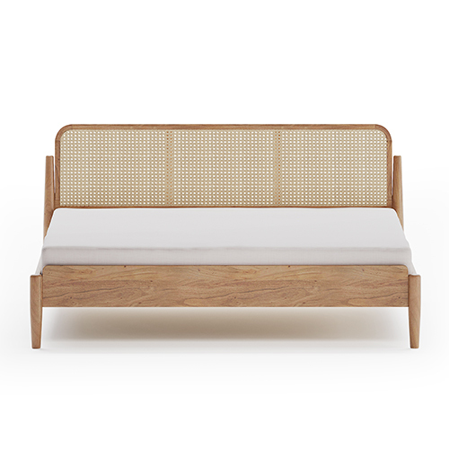 Rattan Double Bed - Size: As Per Need