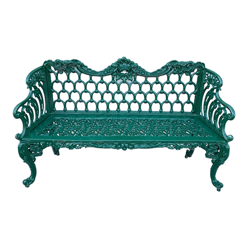 Antique Cast Iron Garden Sofa Set - Wrought Iron, Classic Green Finish | Durable, Easy To Clean, Fully Assembled
