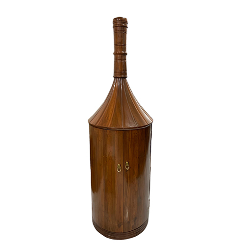 Bottle Shape Bar Cabinet No Assembly Required